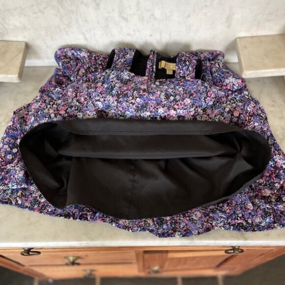PRINCESS VERA WANG Floral Smocked Babydoll Tiered Dress Purple Blue Ju… - Picture 12 of 16